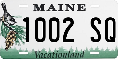 ME license plate 1002SQ
