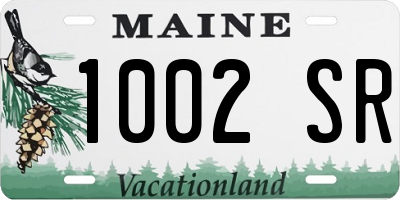 ME license plate 1002SR
