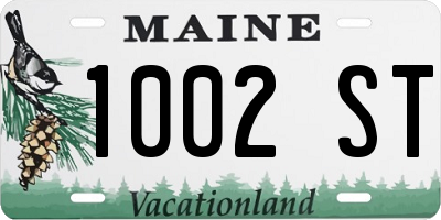 ME license plate 1002ST