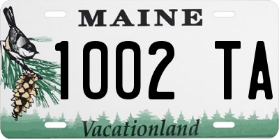 ME license plate 1002TA