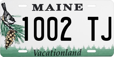 ME license plate 1002TJ