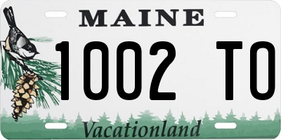 ME license plate 1002TO
