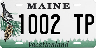 ME license plate 1002TP