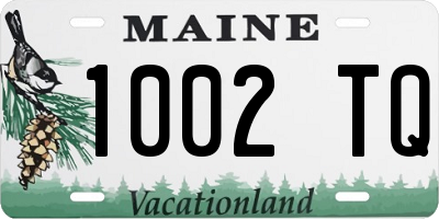 ME license plate 1002TQ