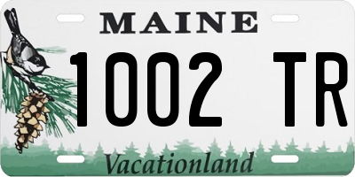 ME license plate 1002TR