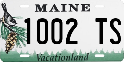 ME license plate 1002TS