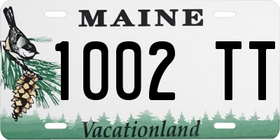 ME license plate 1002TT