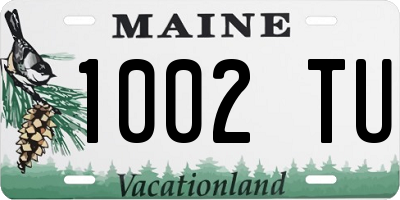 ME license plate 1002TU