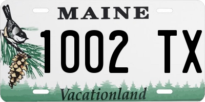 ME license plate 1002TX