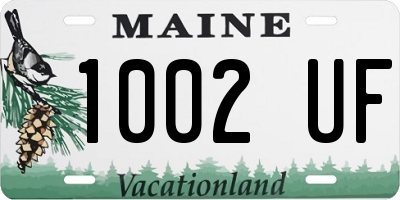 ME license plate 1002UF