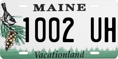 ME license plate 1002UH