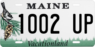 ME license plate 1002UP