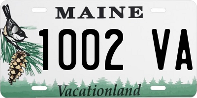 ME license plate 1002VA