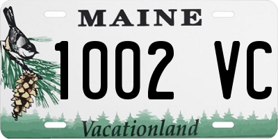 ME license plate 1002VC