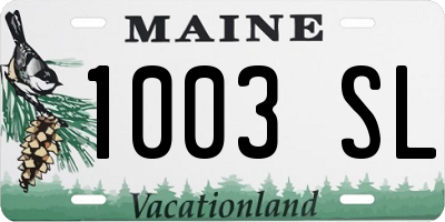 ME license plate 1003SL