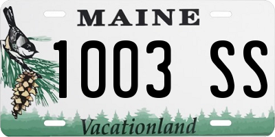 ME license plate 1003SS