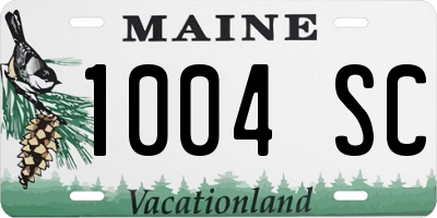ME license plate 1004SC