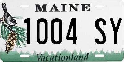 ME license plate 1004SY