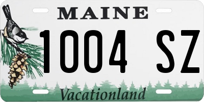 ME license plate 1004SZ