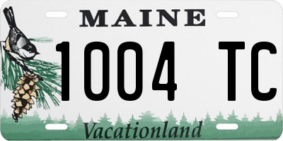 ME license plate 1004TC