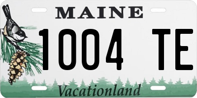 ME license plate 1004TE