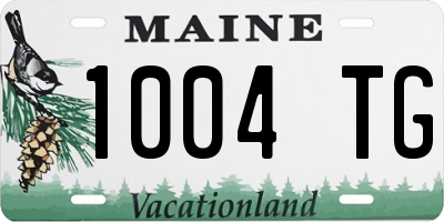 ME license plate 1004TG