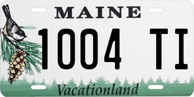 ME license plate 1004TI