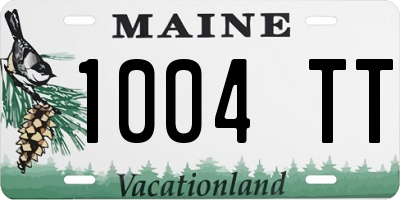 ME license plate 1004TT
