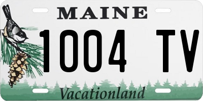ME license plate 1004TV