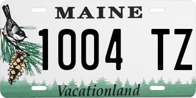 ME license plate 1004TZ