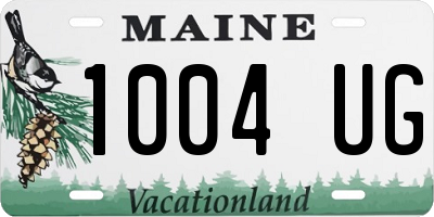 ME license plate 1004UG