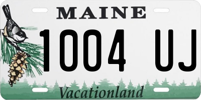 ME license plate 1004UJ