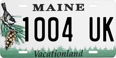 ME license plate 1004UK