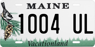 ME license plate 1004UL
