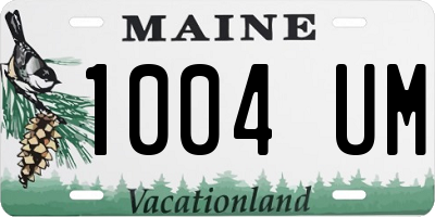 ME license plate 1004UM