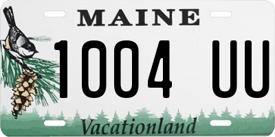 ME license plate 1004UU