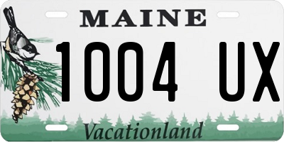 ME license plate 1004UX
