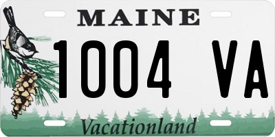 ME license plate 1004VA