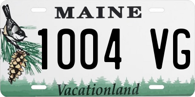 ME license plate 1004VG