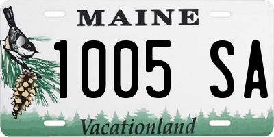 ME license plate 1005SA