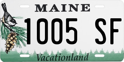ME license plate 1005SF