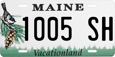 ME license plate 1005SH