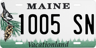 ME license plate 1005SN