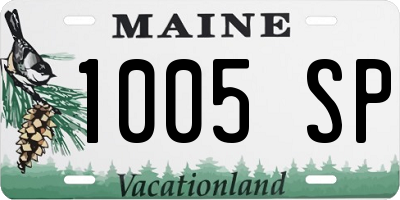 ME license plate 1005SP