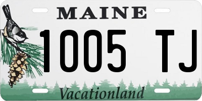 ME license plate 1005TJ