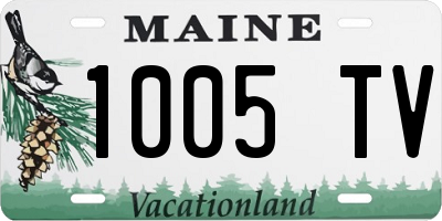 ME license plate 1005TV