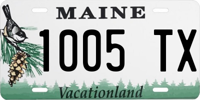 ME license plate 1005TX