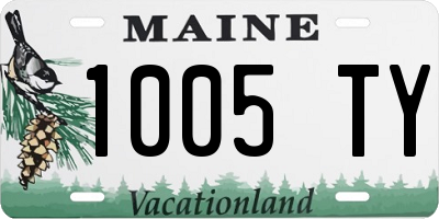 ME license plate 1005TY
