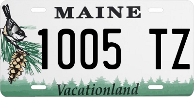 ME license plate 1005TZ