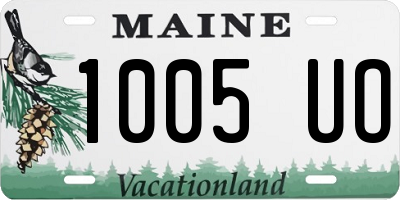ME license plate 1005UO